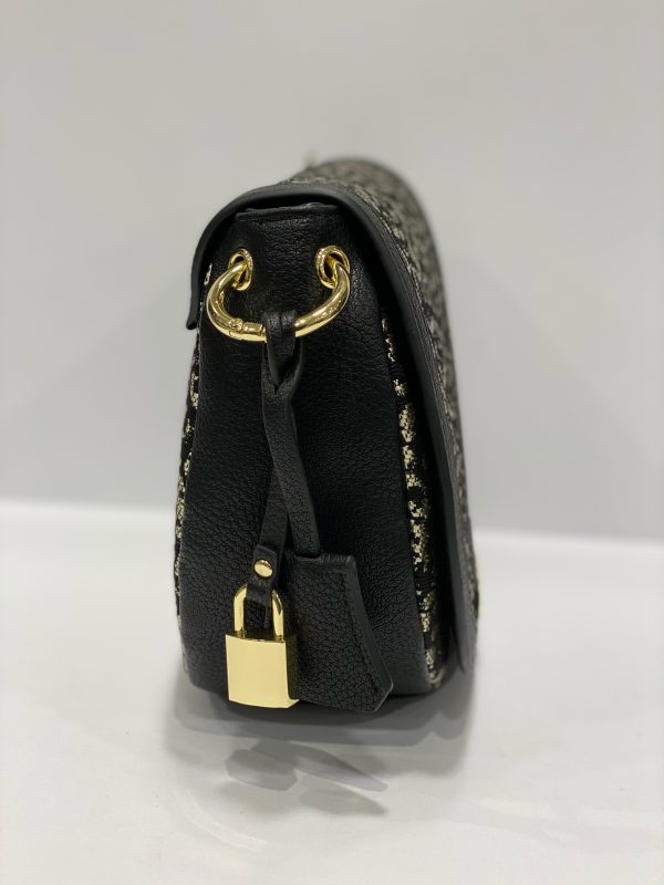 Naia Fantasia, sac porté épaule à motif léopard noir boutique GEM pertuis
